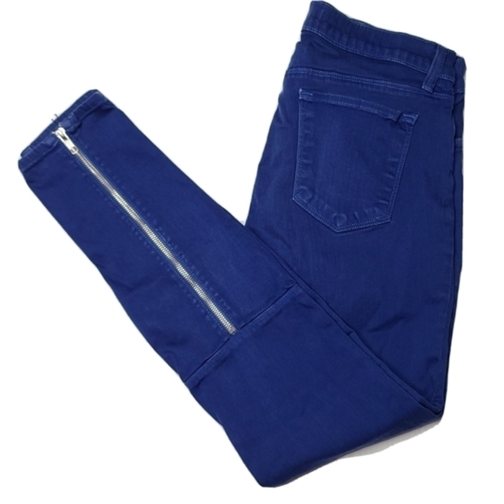 J Brand 28 Indigo‎ Blue Zipper Ankle Skinny Jeans